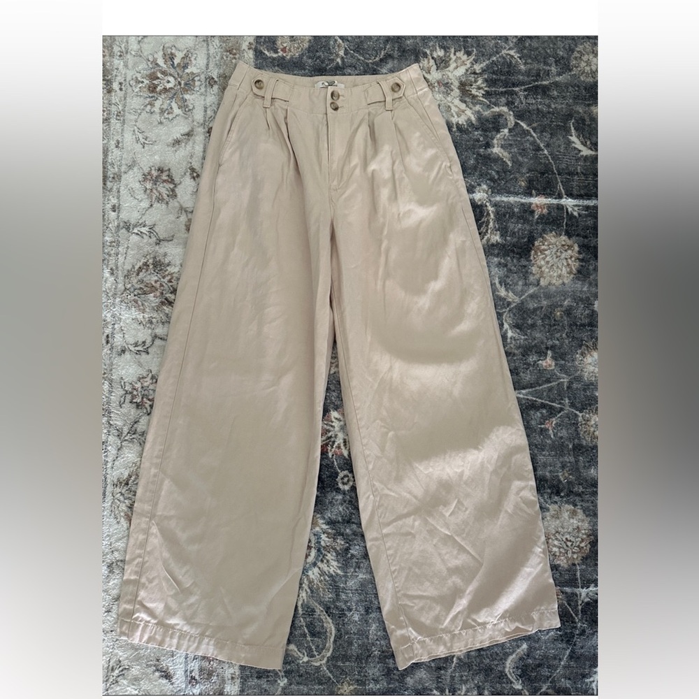 Madewell The Harlow Wide Leg Pants in Beige 00P